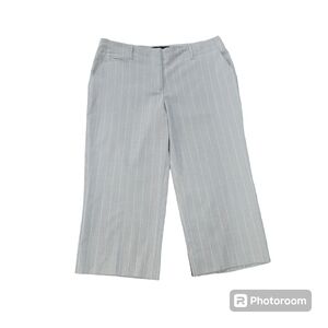 Bobby J Juniors Tan Stripped Wide Leg Low-Rise Bermuda Dress Shorts Size 7/8.